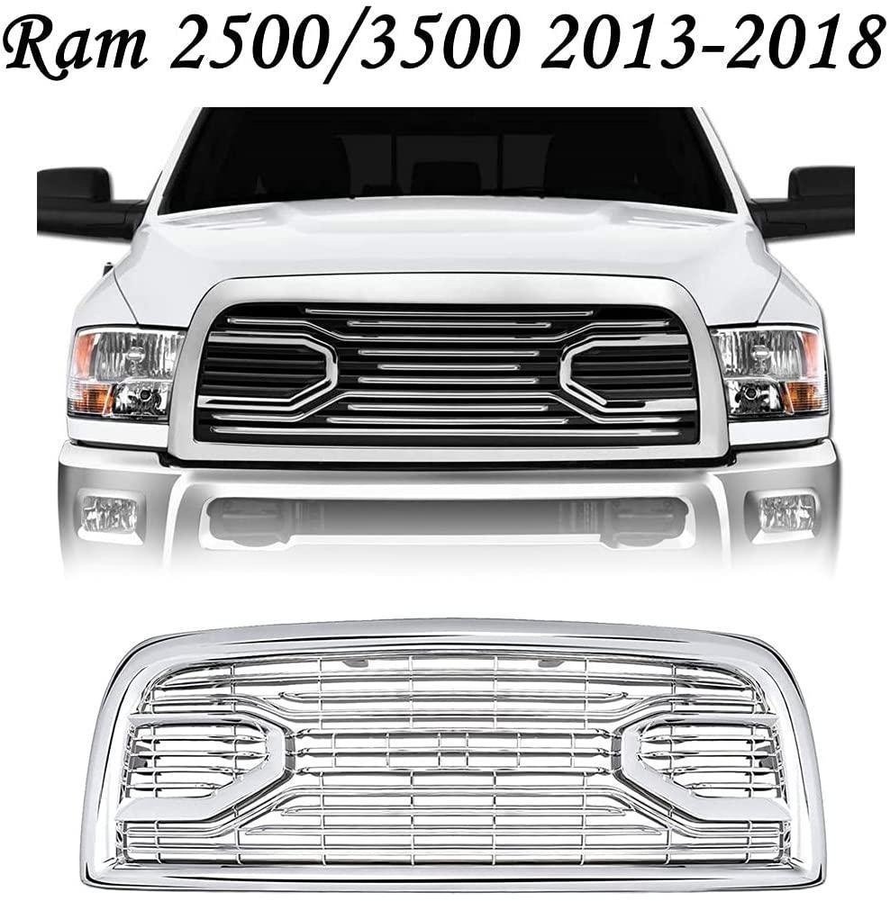 Chrome Big Horn Style Front Grille For 2013 2014 2015 2016 2017 2018 Dodge Ram