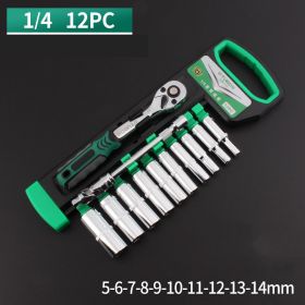 Socket Casing Ratchet Wrench Multi-function Car Repair Combination Set (Option: Lengthened 1to4 12PC)